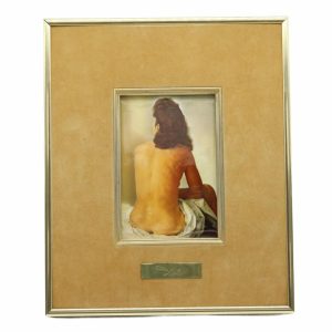 B210527 - 144: Reproduccion de un cuadro de dali "espalda desnuda" elaborado artesanamente con la tecnica de esmalte.